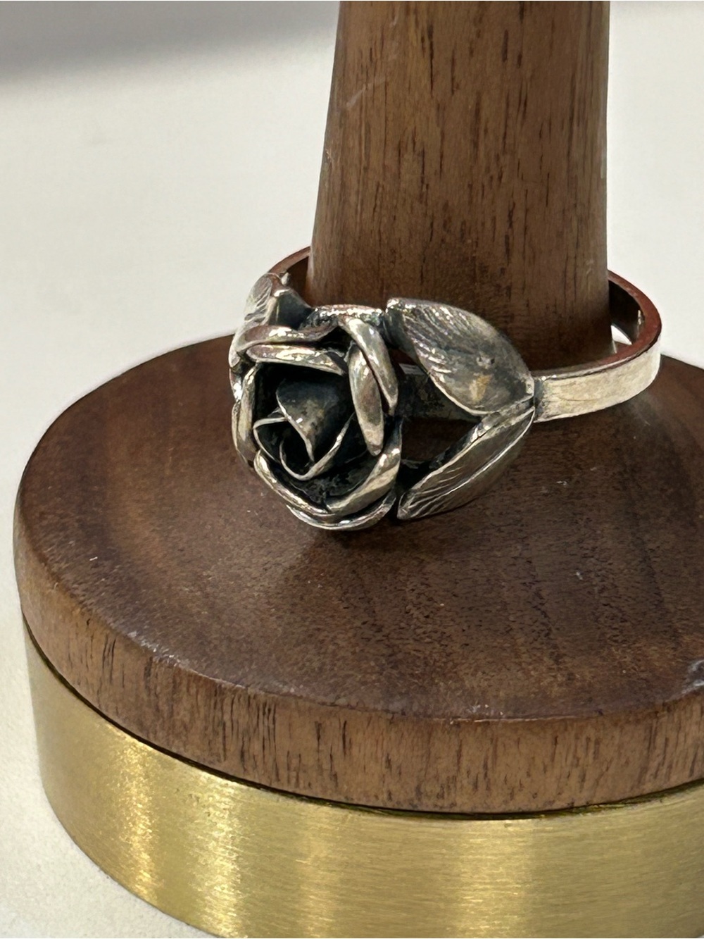 Vintage Mexican Sterling Silver Rose Ring size 7